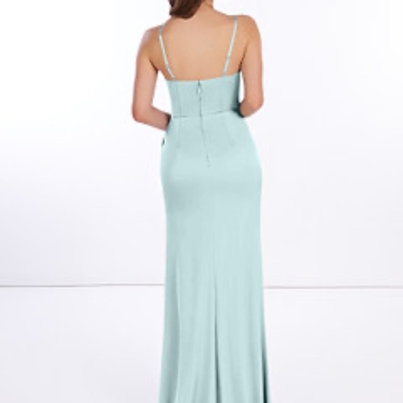 Azazie Light Blue Spaghetti Strap Dress - Picture 11 of 12